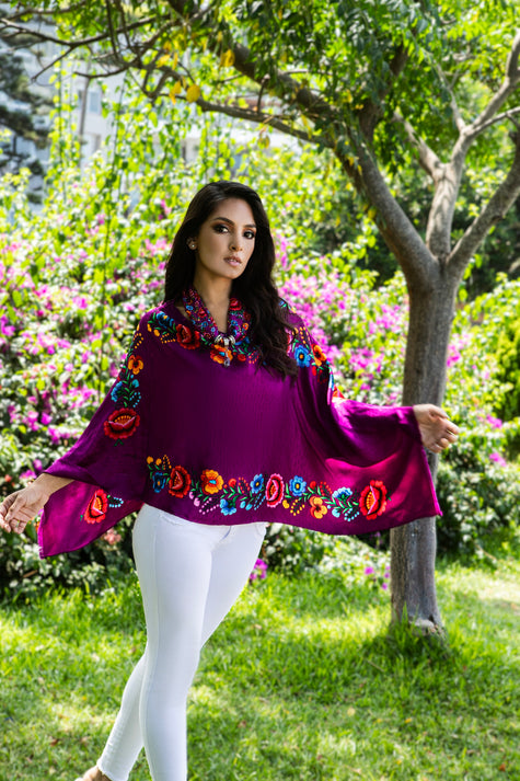 PONCHITO FLOR ANDINA PURPURA