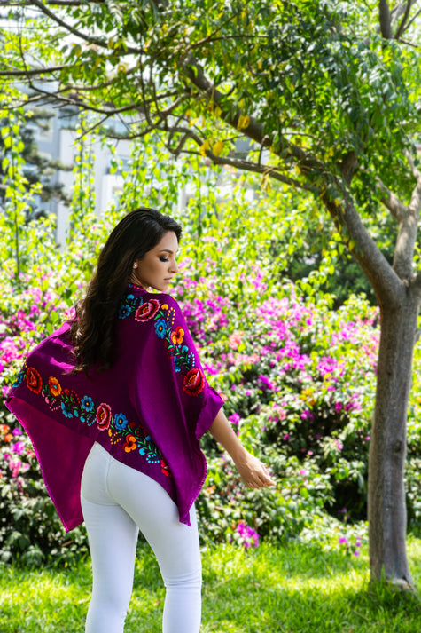 PONCHITO FLOR ANDINA PURPURA