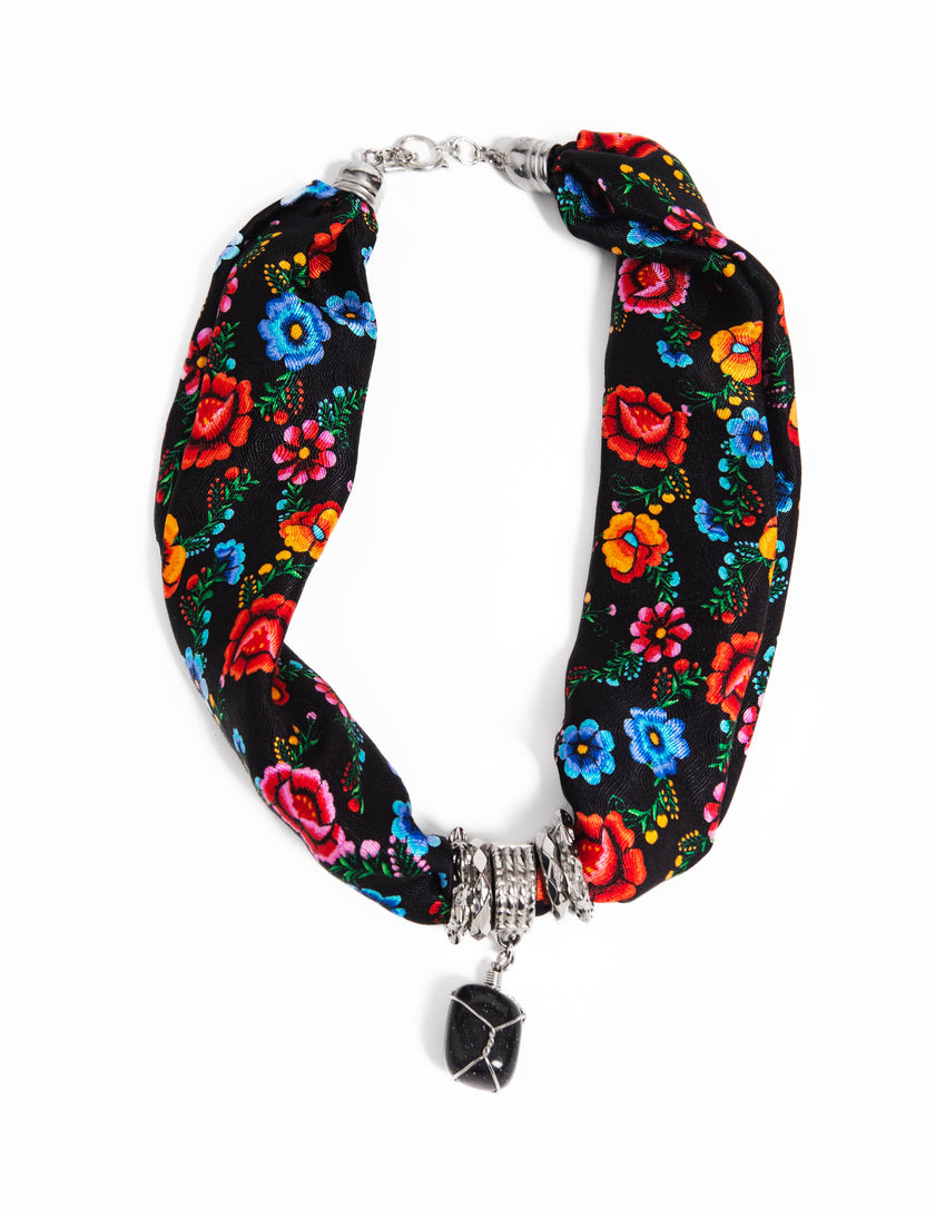 COLLAR FLOR ANDINA NEGRO