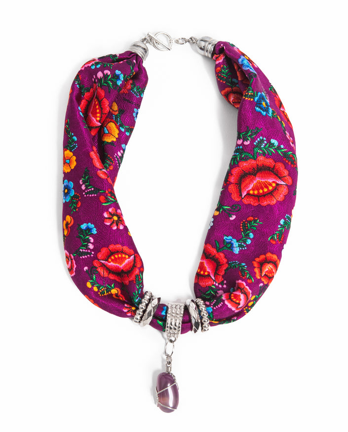 COLLAR FLOR ANDINA PURPURA