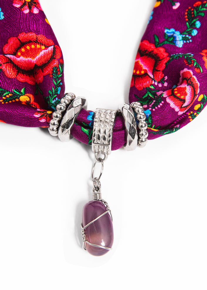 COLLAR FLOR ANDINA PURPURA
