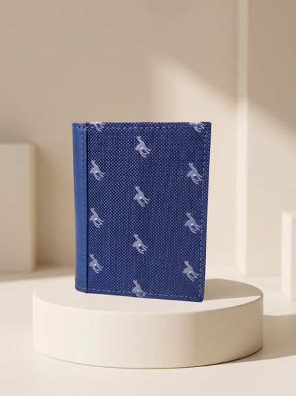 CARTERA TARJETERO LLAMA AZUL ACERO