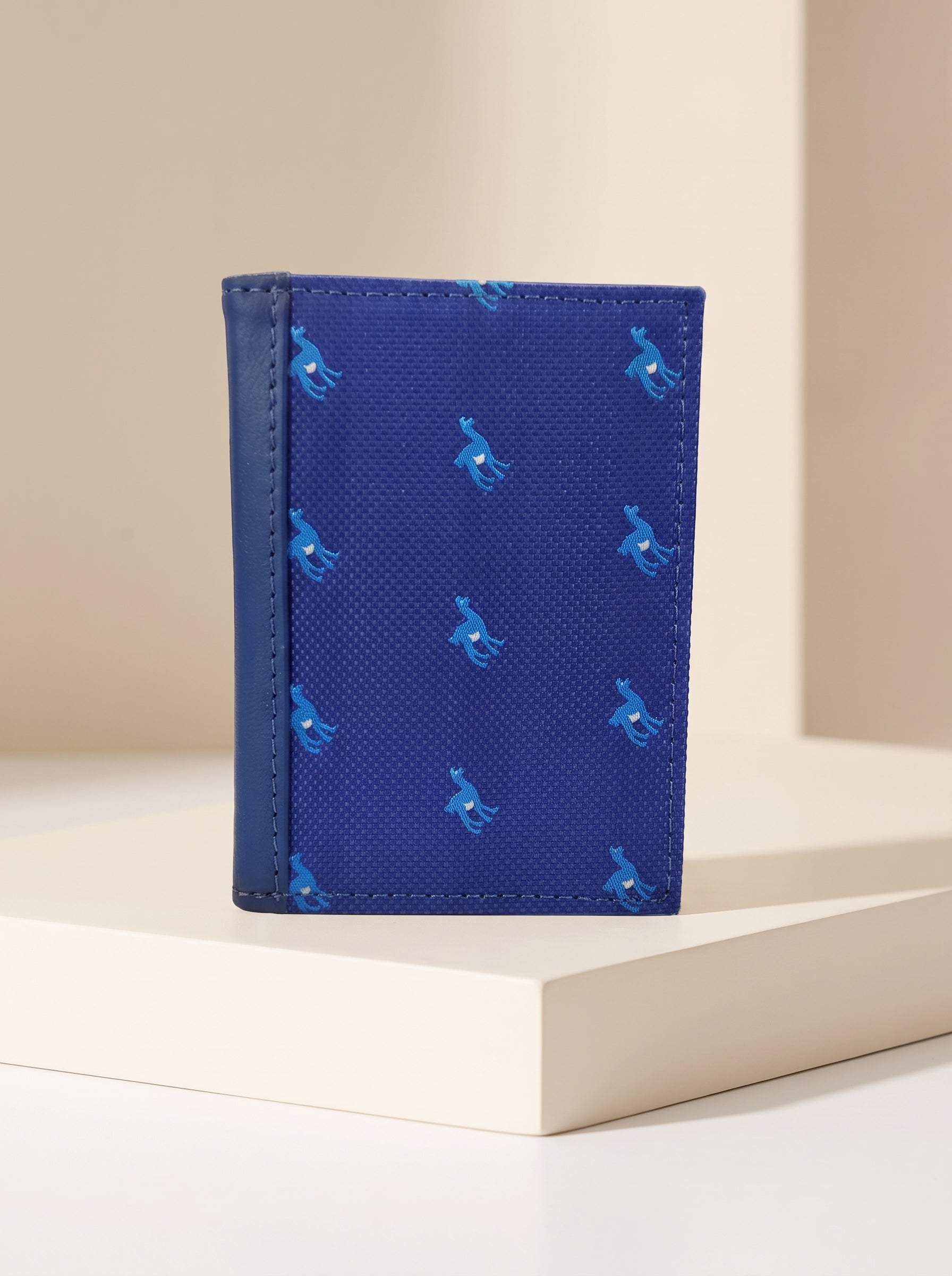 CARTERA TARJETERO LLAMA AZUL