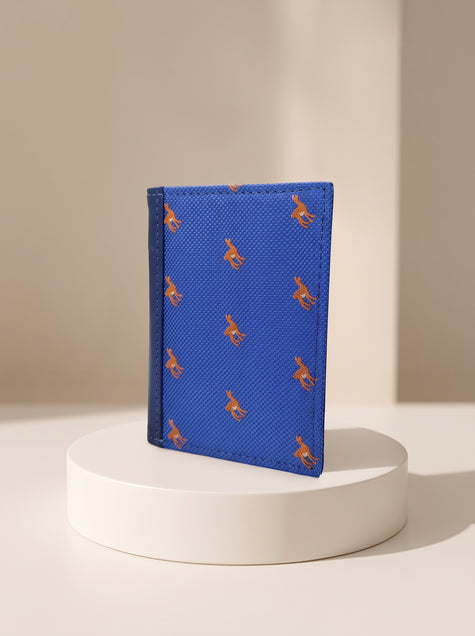 CARTERA TARJETERO LLAMA AZULINO