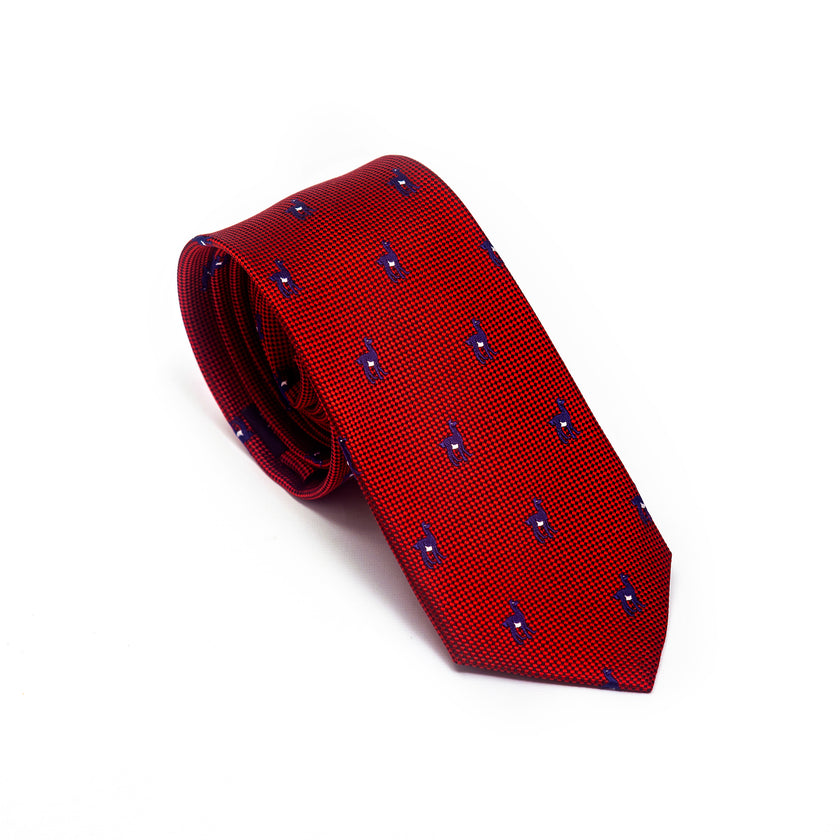 CORBATA WOVEN LLAMA ROJO
