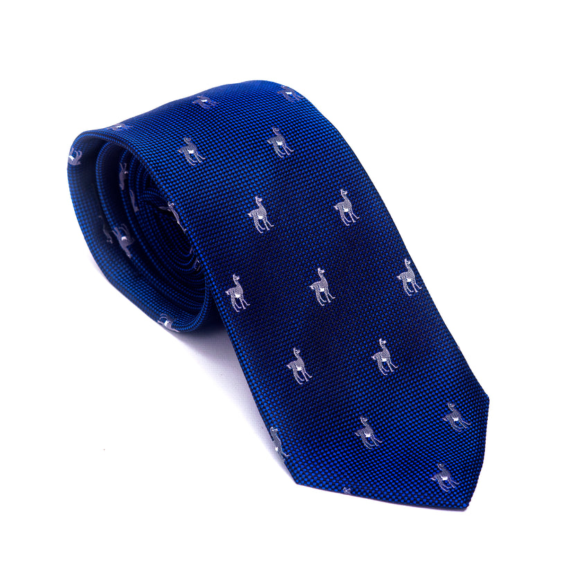 CORBATA WOVEN LLAMA AZUL ACERO