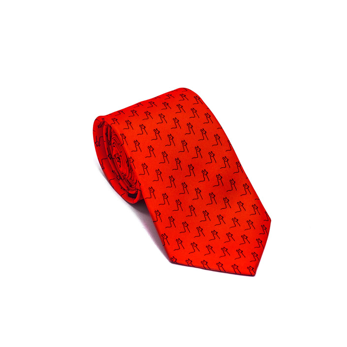 CORBATA 4LLAMA ROJO