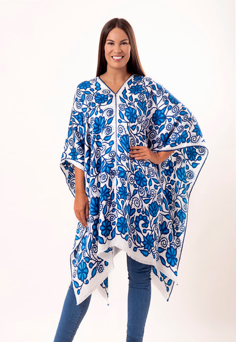 PONCHO AYACUCHO AZUL