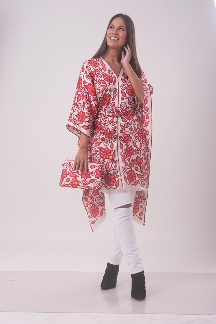 PONCHO AYACUCHO ROJO