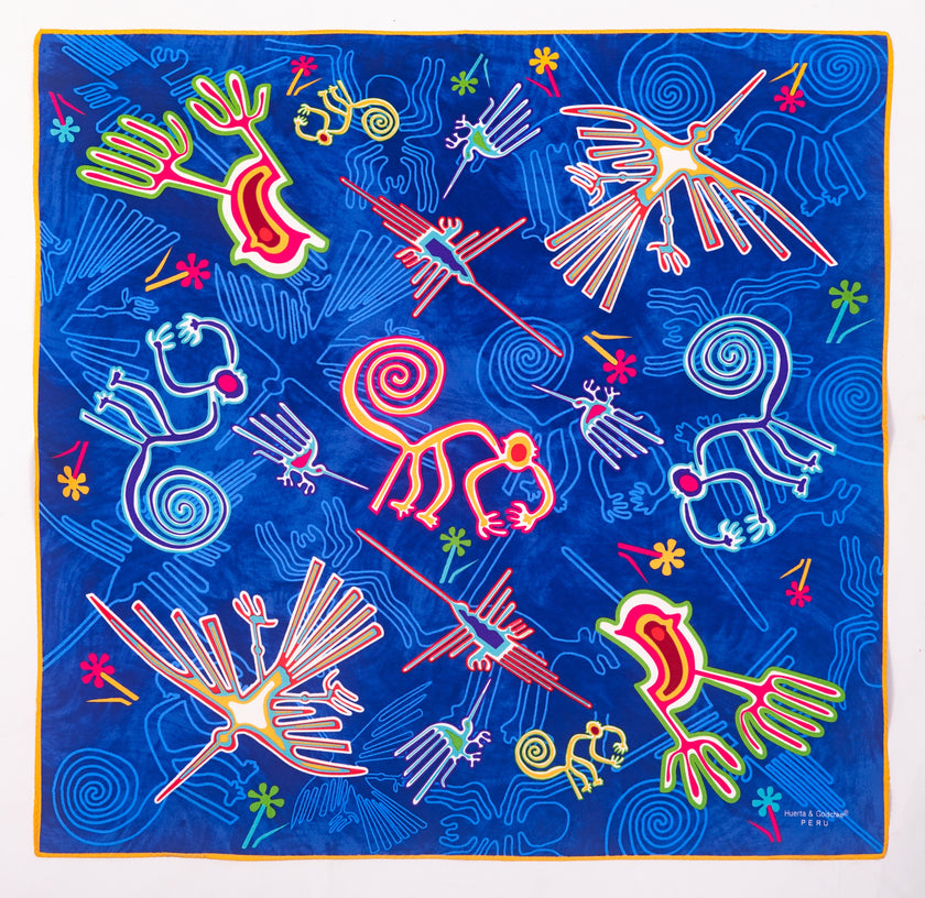 PAÑUELO NAZCA AZUL