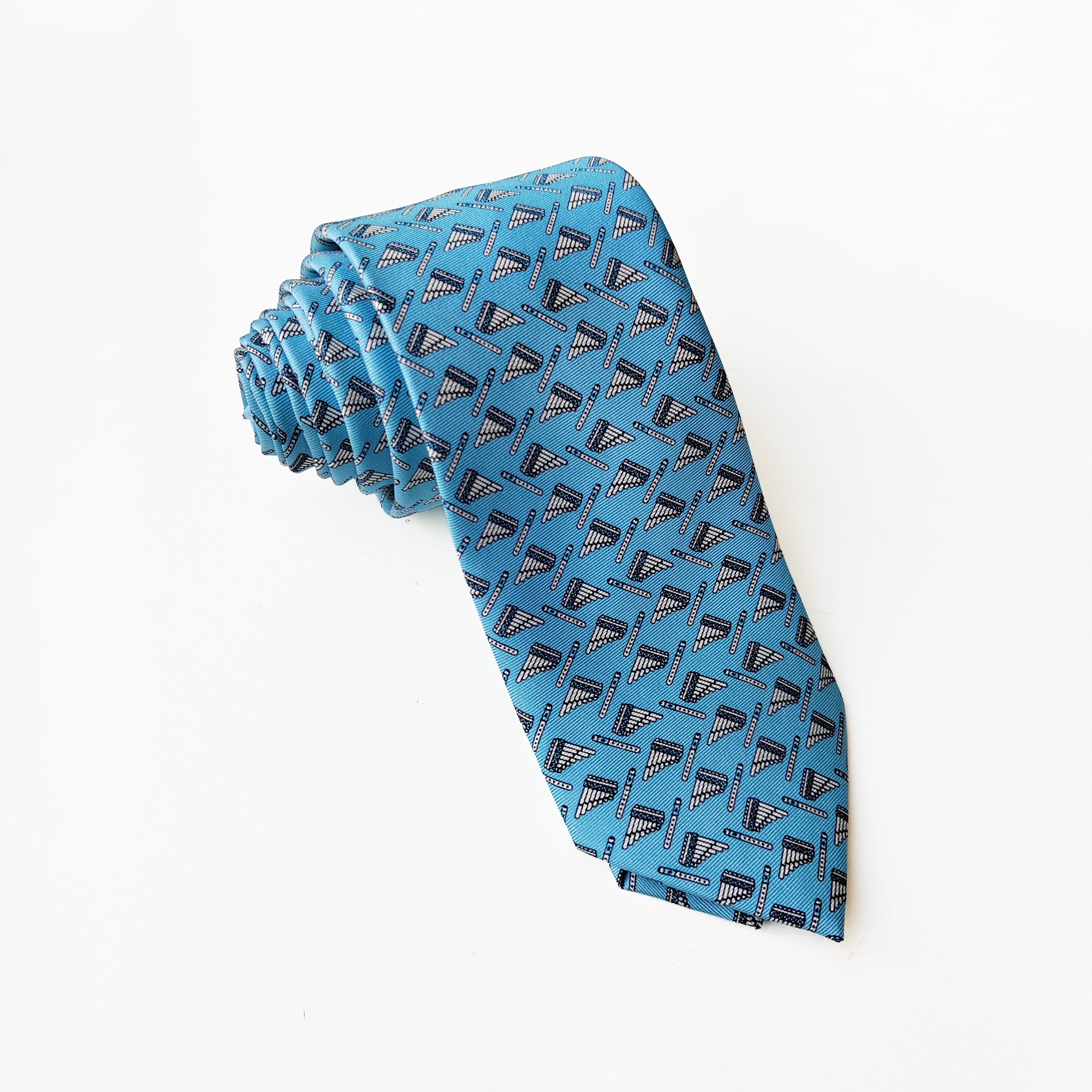 CORBATA ZAMPOÑA CELESTE