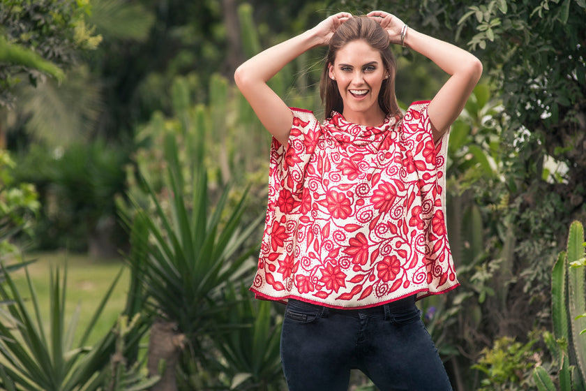 BLUSA AYACUCHO ROJO