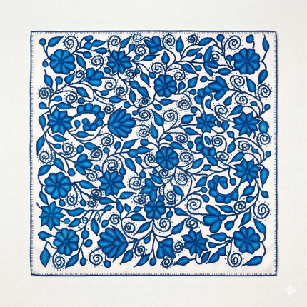 PAÑUELO AYACUCHO AZUL