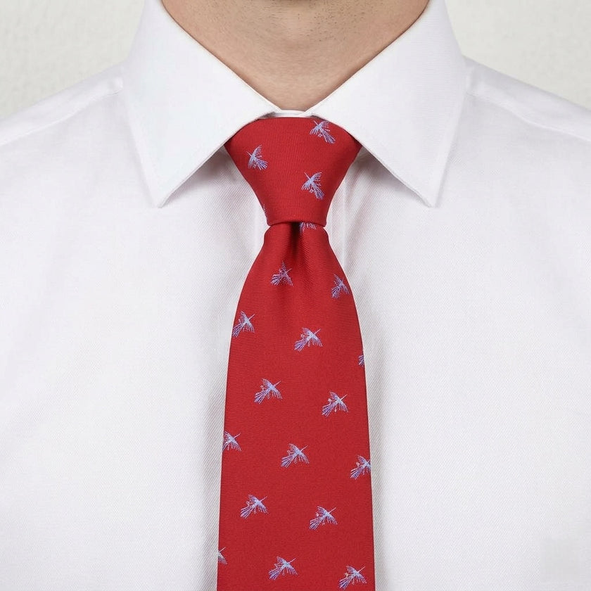 CORBATA PAJARO NAZCA ROJO