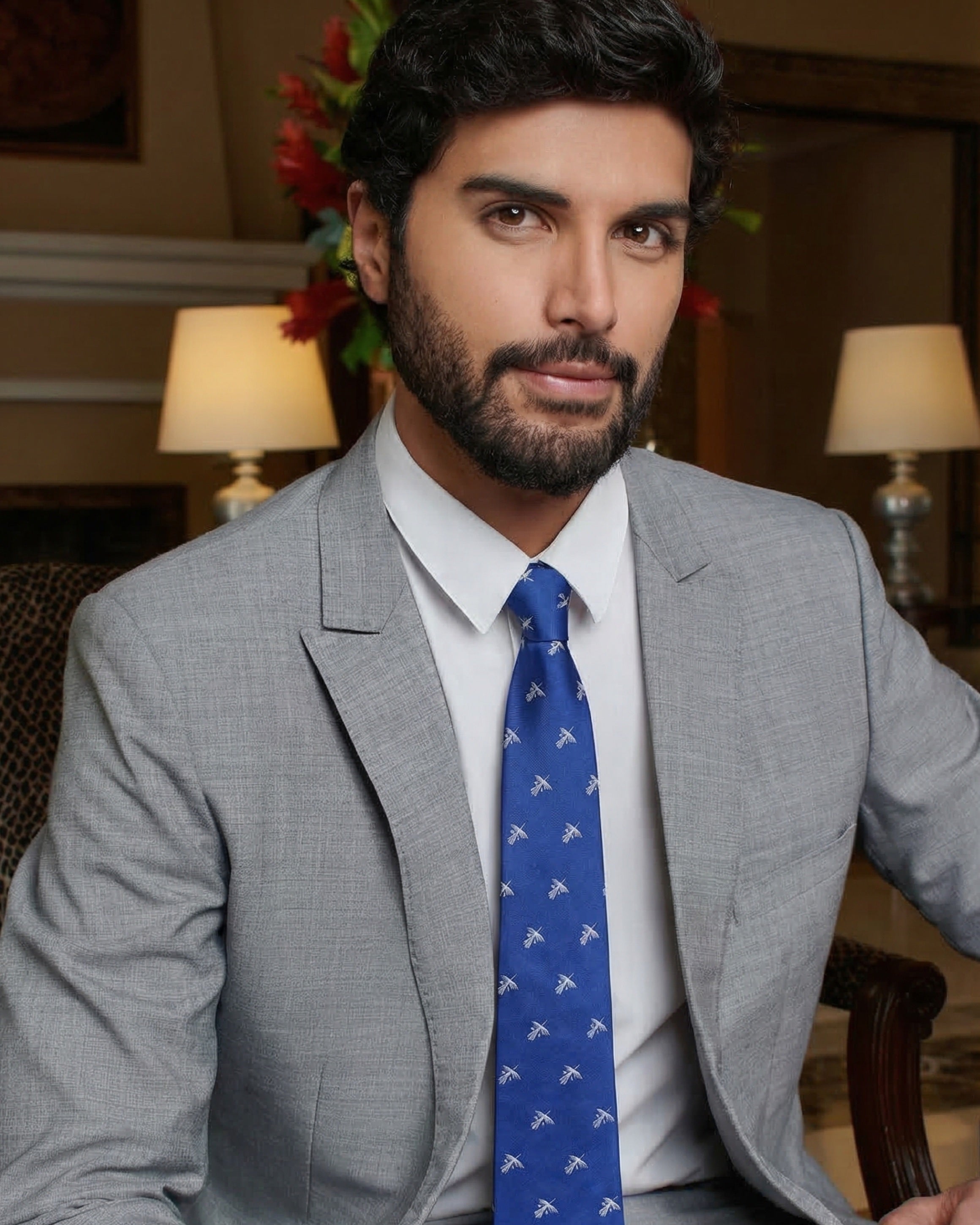 CORBATA PAJARO NAZCA AZUL