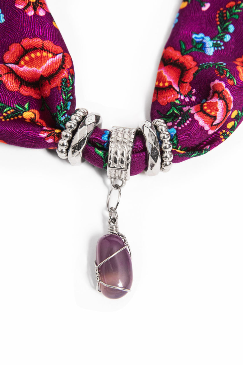 COLLAR FLOR ANDINA PURPURA