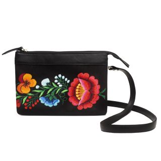 CARTERA CROSS BODY2 FLOR ANDINA NEGRO