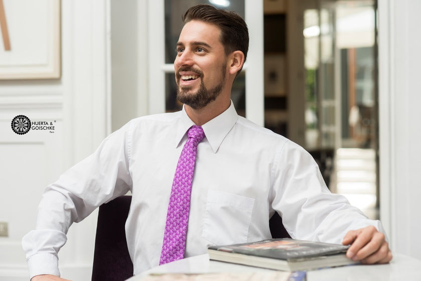 CORBATA CABALLO DE PASO LILA