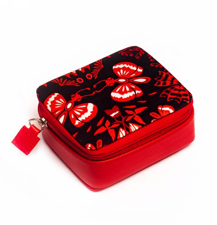 CARTERA JOYERO MARIPOSA ROJO