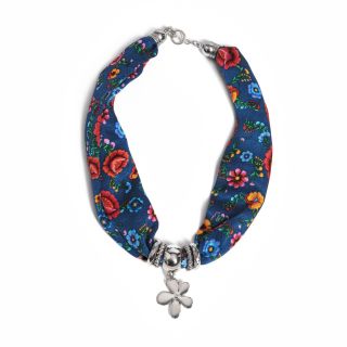 COLLAR FLOR ANDINA AZUL